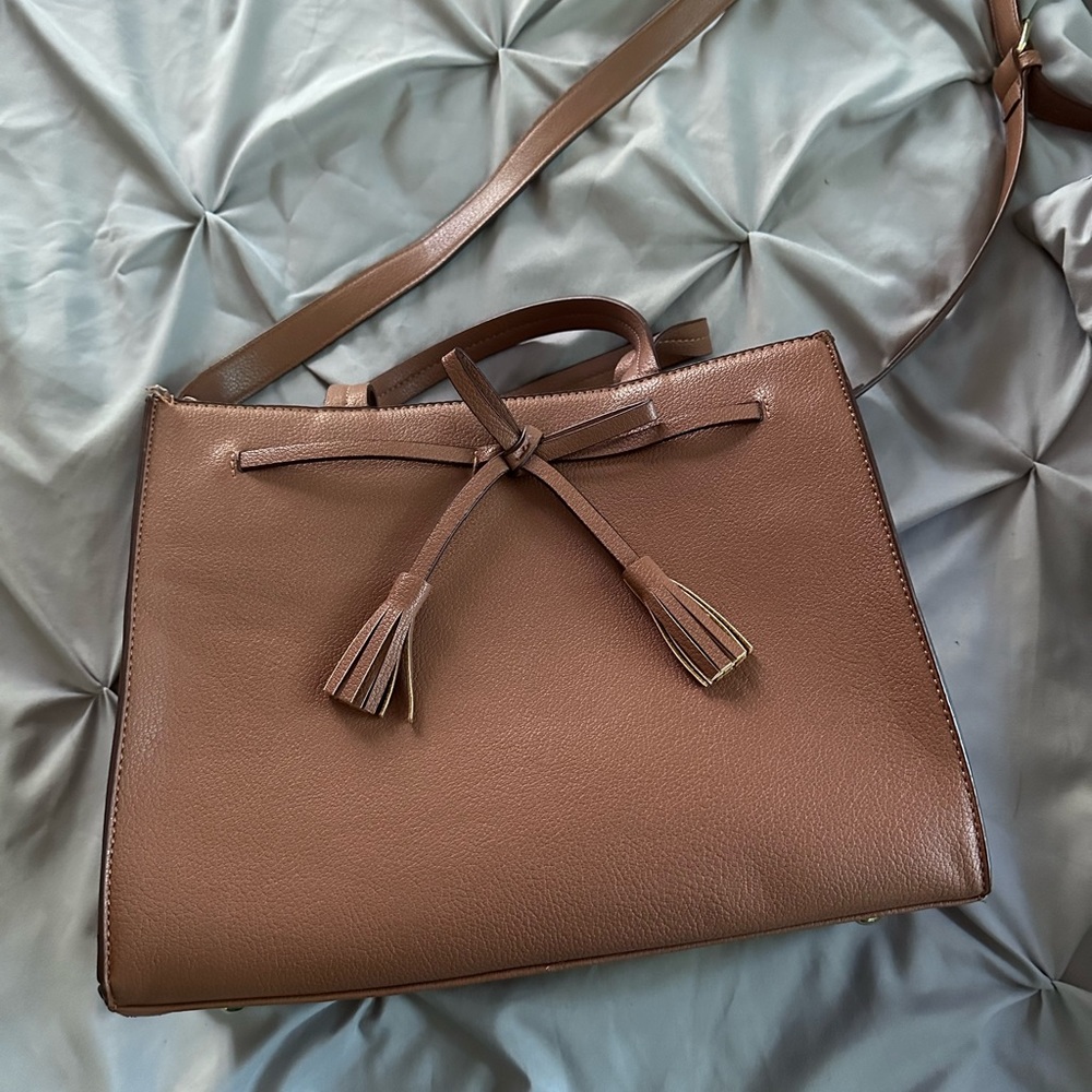 Large brown crossbody purse